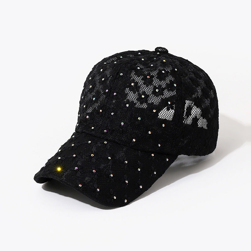 Wholesale Cotton Shiny Diamond Studded Baseball Caps
